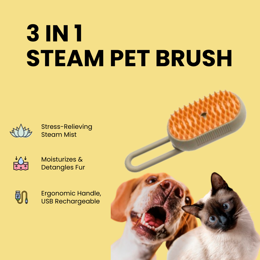 3 IN 1 Steam Pet Brush